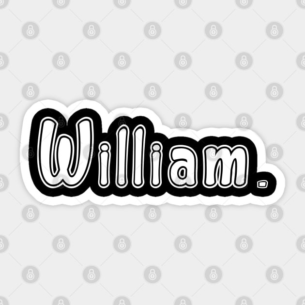 Name William Sticker by CanCreate